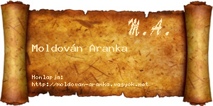 Moldován Aranka névjegykártya
