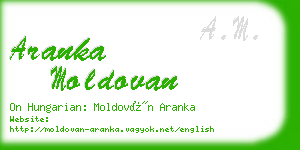 aranka moldovan business card